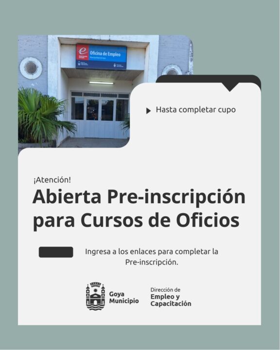 ABIERTA LA PREINSCRIPCIÓN A CURSOS DE OFICIOS Y FORMACIÓN LABORAL